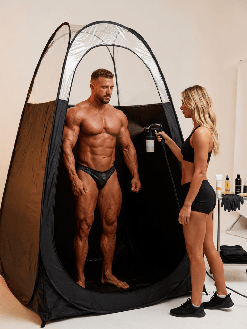 Zelt Textil Pop-Up Schwarz-Transparent Hiking Planet