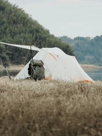 Zelt Ultraleicht Weiß Und Orange Hiking Planet