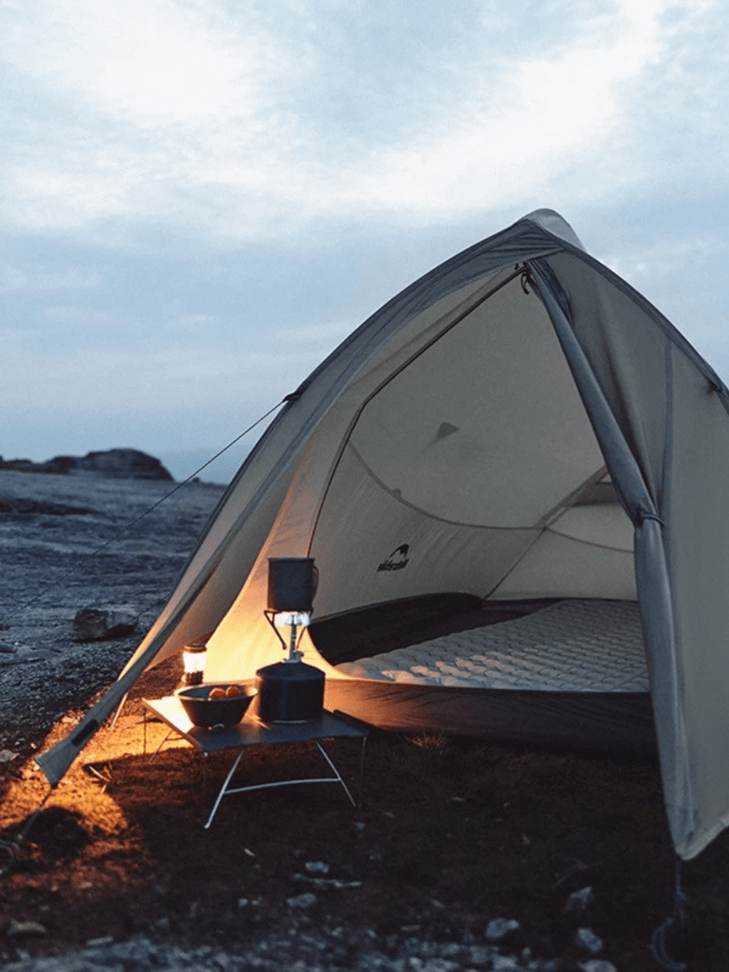 Zelt Ultralight Ultraleicht Hellgrau Hiking Planet