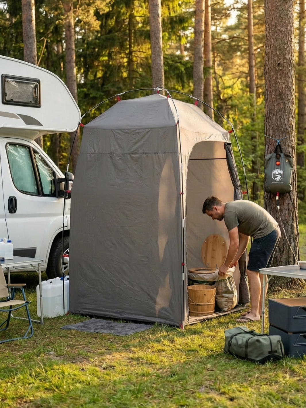 Zelt Wasserdicht Braun Hiking Planet