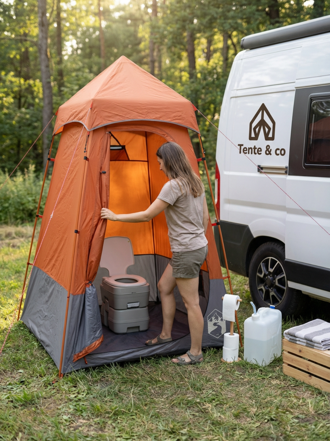 Zelt WC- Und Duschzelt Mit Abnehmbarem Boden Wasserablauf Hiking Planet