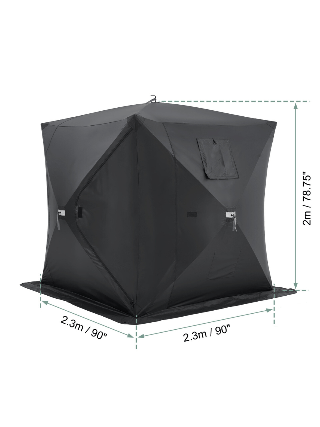 Zelt Winter Schwarz Pop-Up Hiking Planet