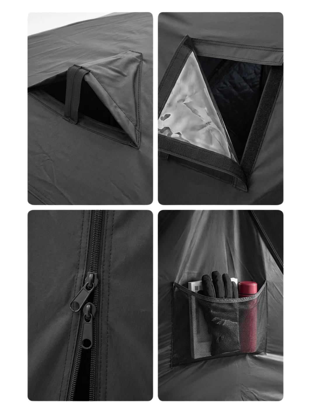 Zelt Winter Schwarz Pop-Up Hiking Planet