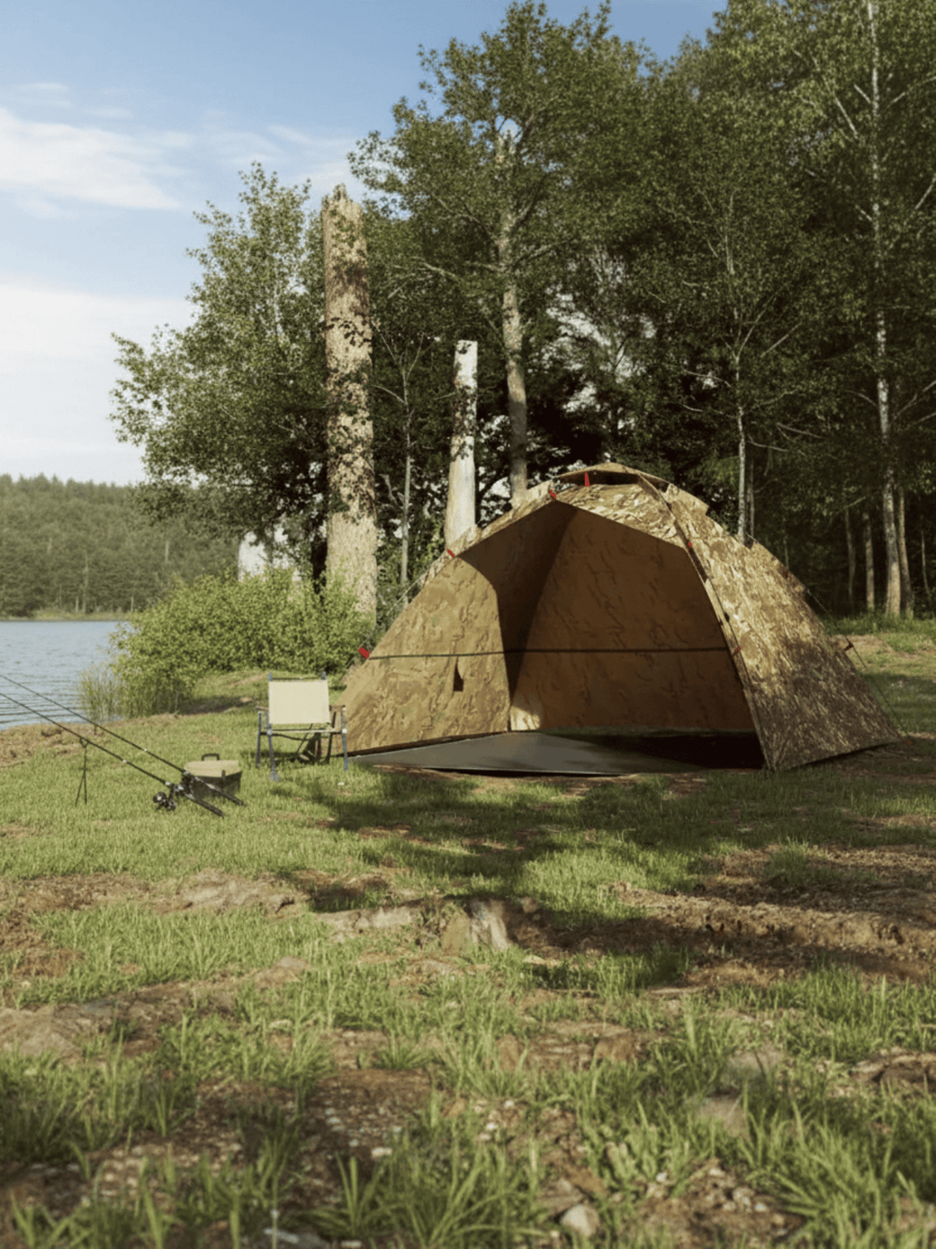 Zelt Zum Campen Camouflage Schnellaufbau Hiking Planet