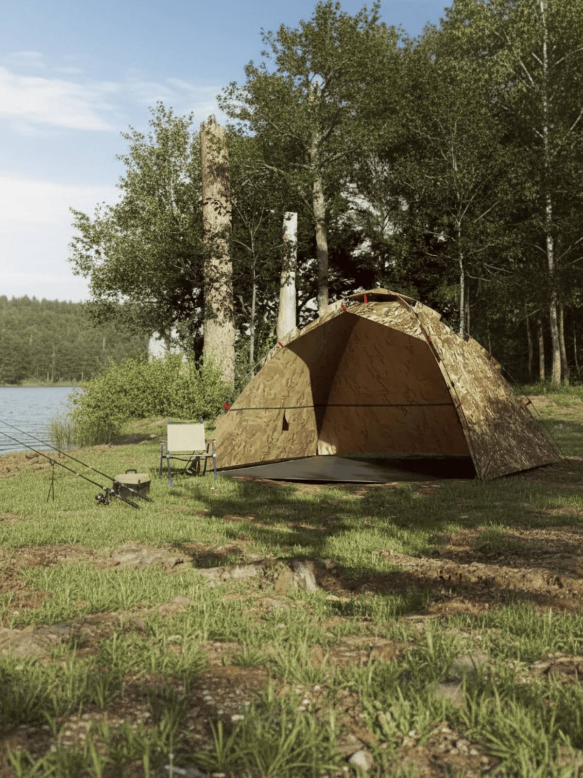 Zelt Zum Campen Camouflage Schnellaufbau Hiking Planet