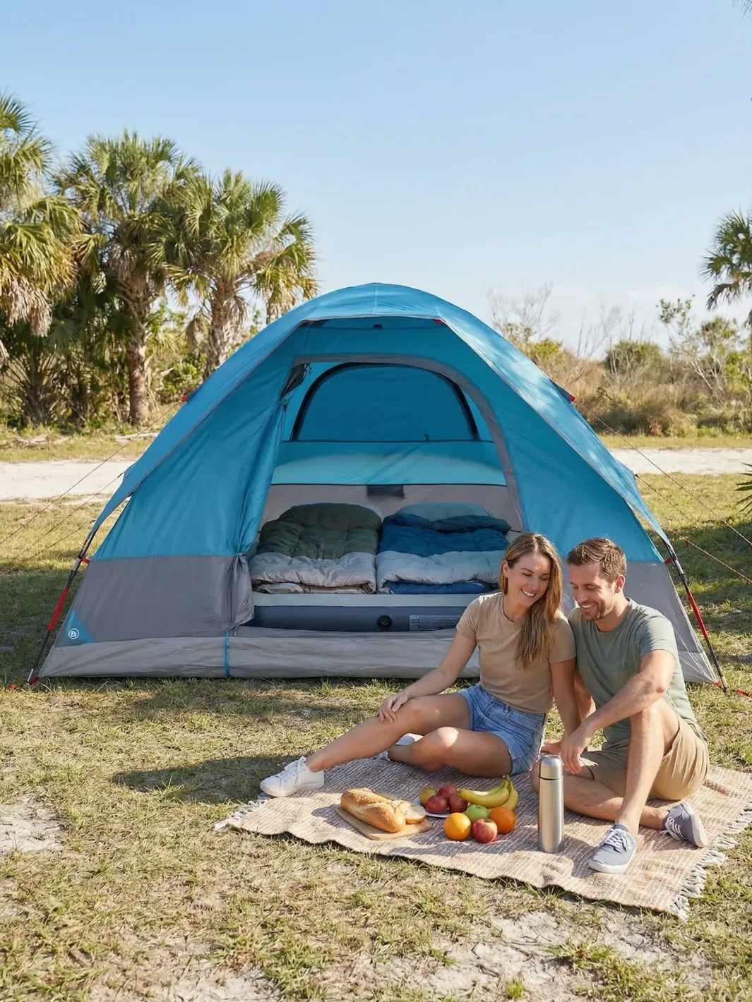 Zwei-Personen-Zelt Camping Kuppelzelt Glasfaser Hiking Planet